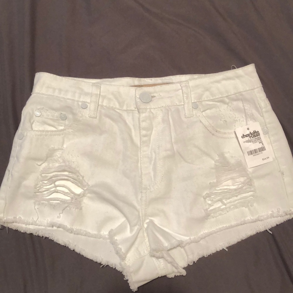 White shorts from Charlotte Russe. Tag still on
